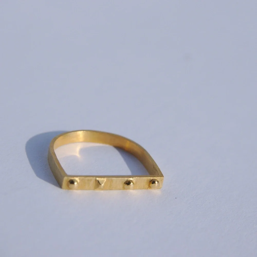 Maria Black stack ring set of 3‎ gold 7.5-8
